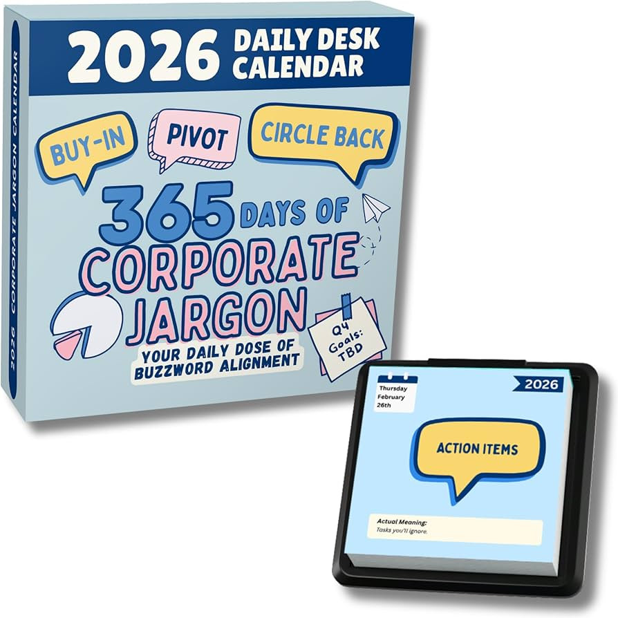 Corporate Jargon Desk Calendar 2026 - Gifts for Coworkers, Page a Day Calendar with 365 Days of J... | Amazon (US)