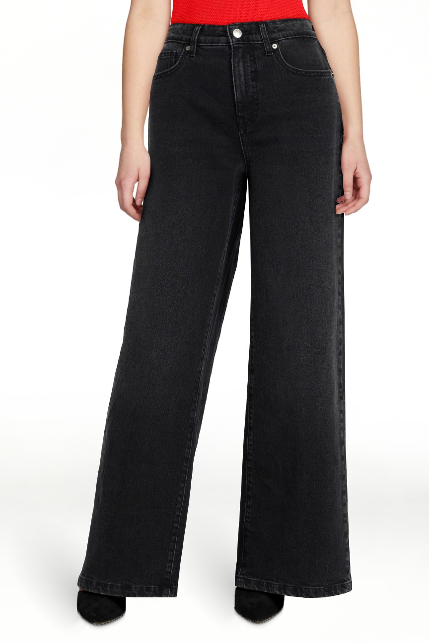 Free Assembly Women's High Rise Full Length Wide Leg Jeans, 30" Inseam, Sizes 0-26W | Walmart (US)