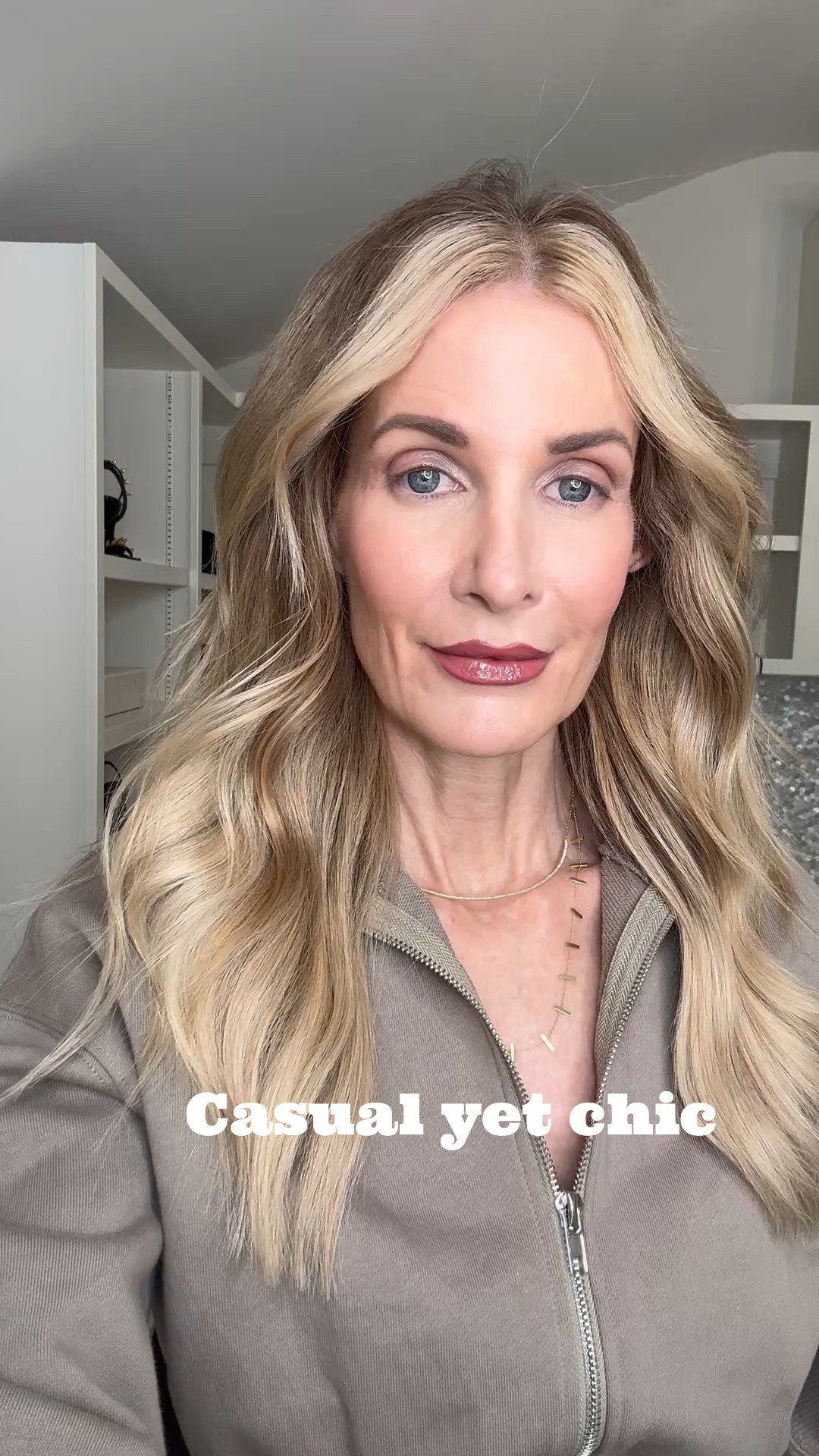 Matching sets are one of the biggest effortless style trends right now, and this tan two-piece warm-up is the perfect elevated casual look 🤎 It’s comfy enough for running errands but still gives you that cinched-waist, polished silhouette thanks to the cropped zip jacket and flattering wide-leg pants. The elastic tie waist and pockets make it practical, but the tailored shape keeps it looking chic instead of sloppy. I’m wearing an XS in the jacket and pants and it fits TTS. 

 #LTKootd #LTKActive #LTKOver40