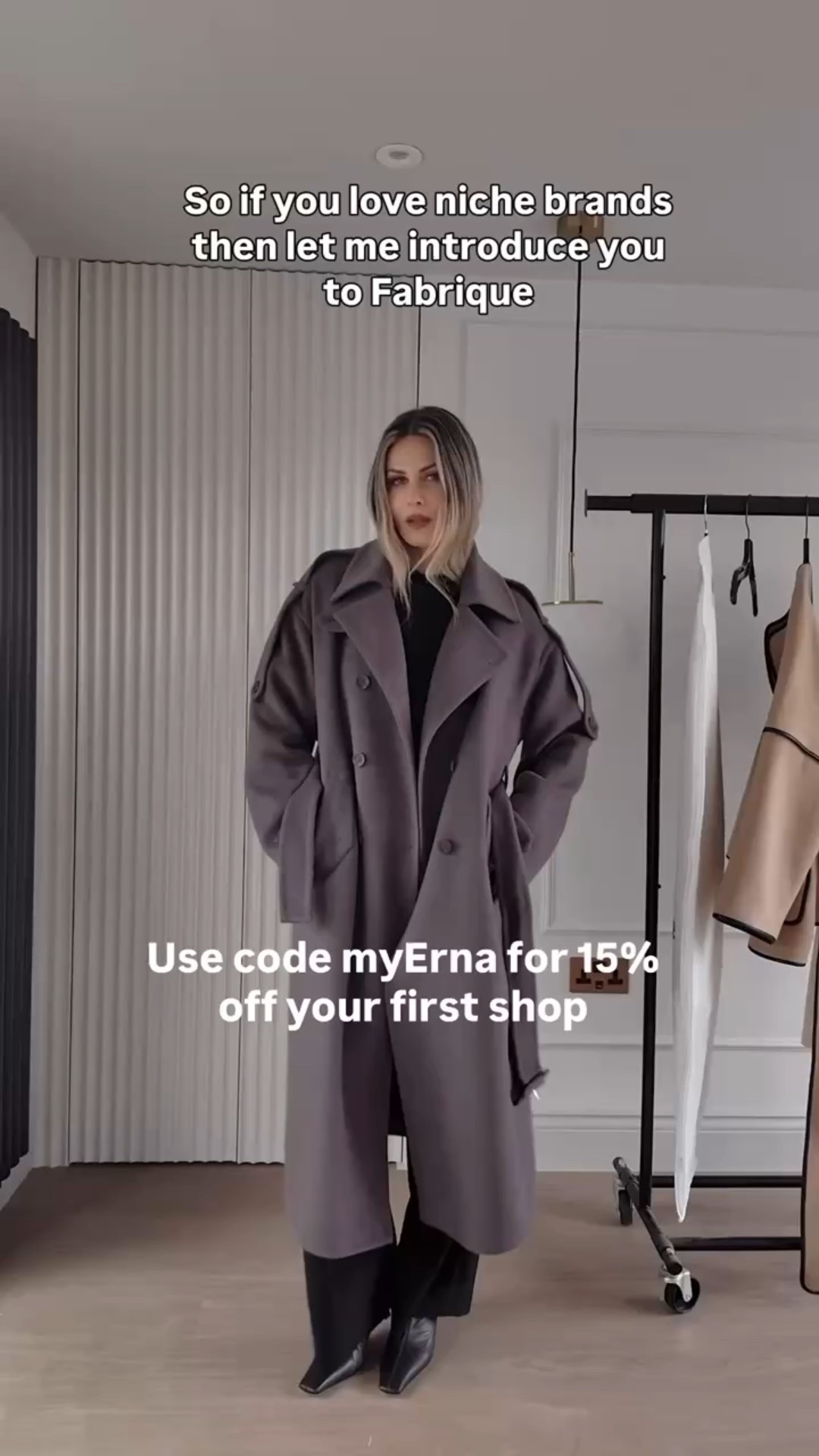 |A D| If you are into niche brands or pieces not many people own, then let me introduce you to @Fabrique.official - they co-design collections with former designers from luxury houses like Dior, YSL McQueen, Khaite, Reformation, Hermès, Mugler and more! Be sure to watch my try-on session until then end, and use myErna code for 15% off your first shopping spree.
I’m completely sold on Fabrique concept - and I hope you are too. #Fabrique

#LTKwinter #LTKluxury #LTKfestive