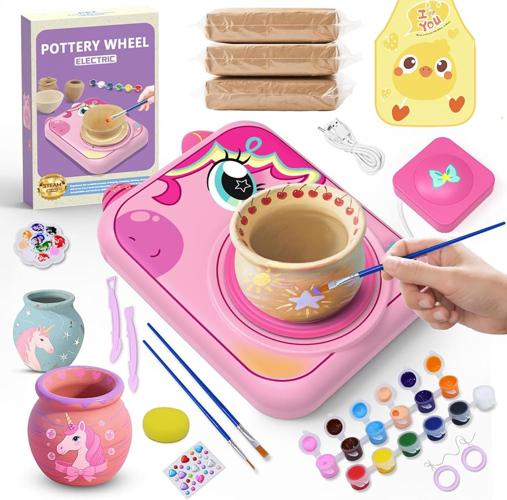 Pottery Wheel for Kids, Girls Arts and Crafts Toys for Kids Ages 8-12,Pottery Studio Craft Kit wi... | Amazon (US)