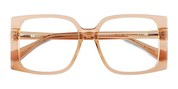 Elowen Square Crystal Brown Glasses for Women | Eyebuydirect | EyeBuyDirect.com