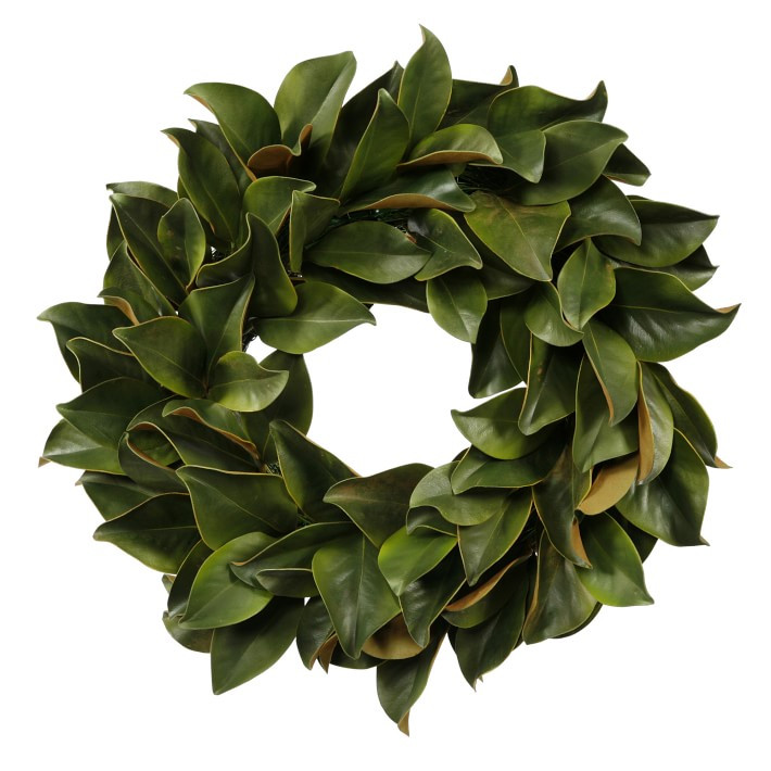 Magnolia Leaf Faux Wreath, 24" | Williams-Sonoma