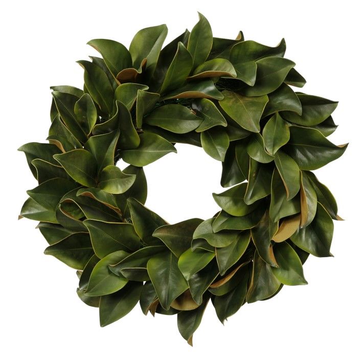 Magnolia Leaf Faux Wreath, 24" | Williams-Sonoma