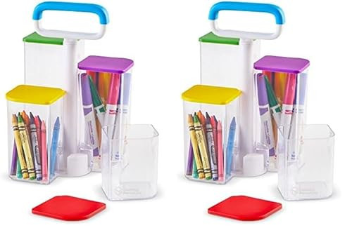 Learning Resources Create-a-Space See-Thru Storage Caddy, Classroom Organization, School Supplies Organizer, Desk Organization, Pen Holder, 9 Pieces (Pack of 2) | Amazon (US)