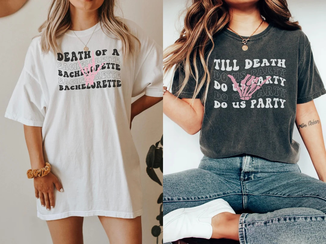 Death of A Bachelorette Halloween Bachelorette Party T-shirts - Etsy | Etsy (US)