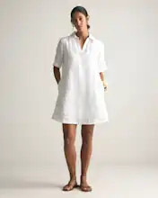 100% European Linen Popover Mini Dress | Quince