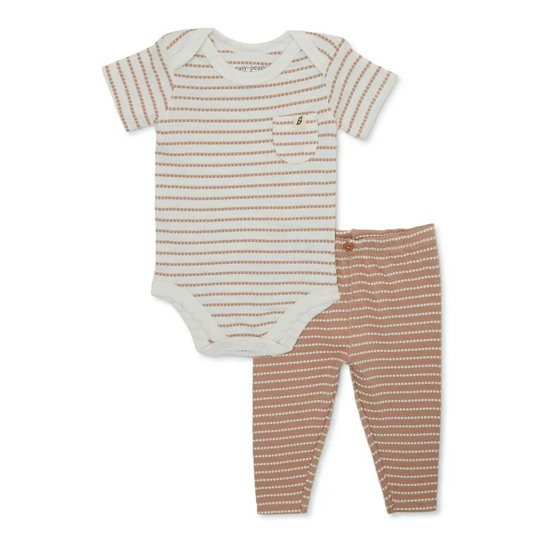 easy-peasy Baby Girls Bodysuit and Legging Outfit Set, 2-Piece, Sizes 0-24 Months | Walmart (US)