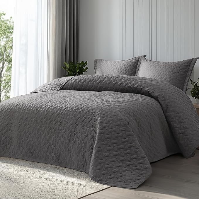 Bedsure Quilts Twin Size - Lightweight Bedspreads Twin Size with Basket Weave Pattern, Soft Quilt... | Amazon (US)