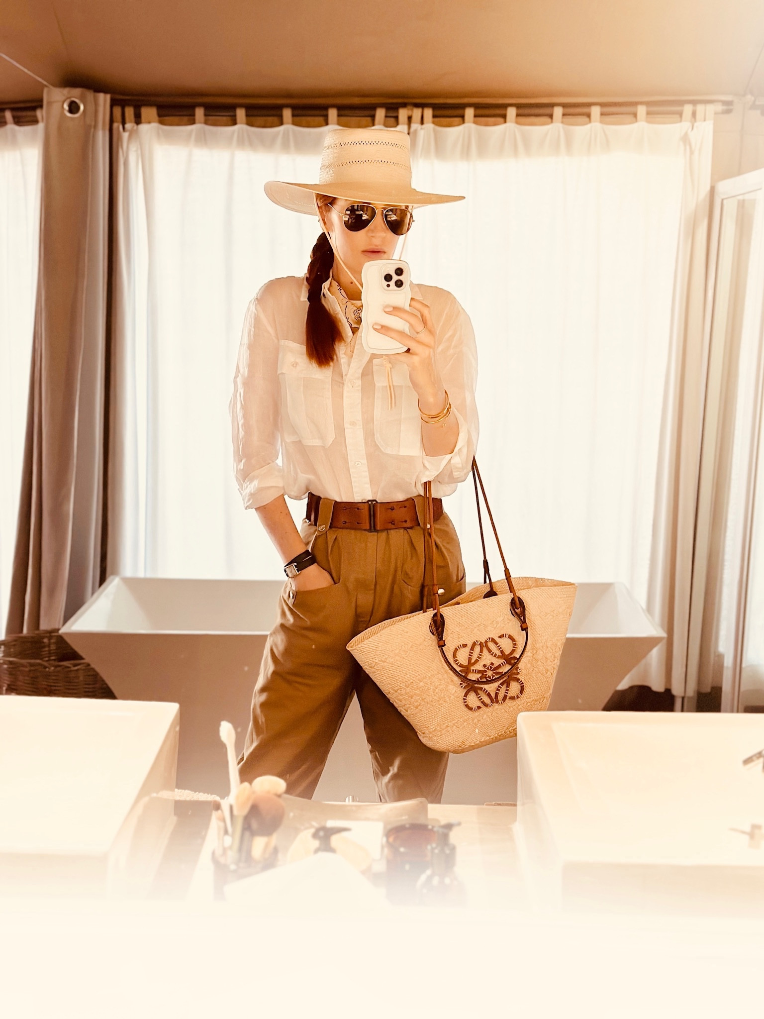 Paired this look with pants today. When planning for this trip, I picked out pieces that were interchangeable so I could easily mix and match.

#LTKstyletip #LTKtravel #LTKitbag