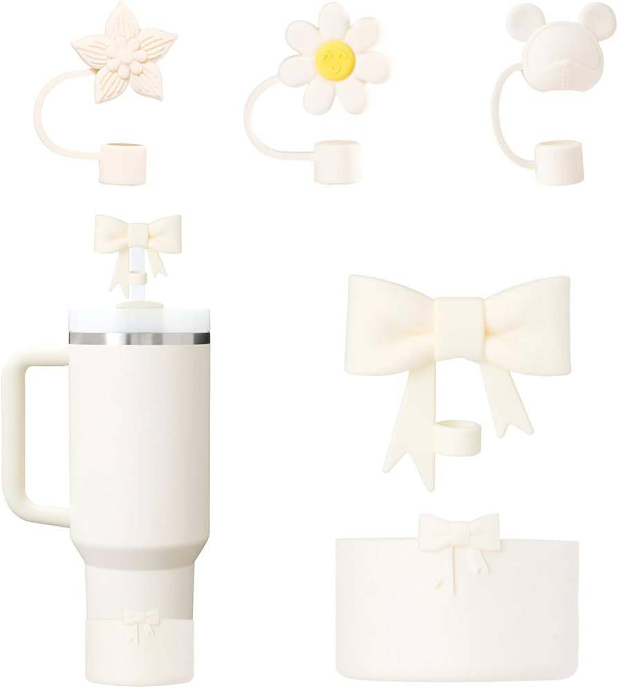 Amazon.com: GAISHION Stanley Tumbler Accessories Set Including 4 Pcs Siliocne Straw Covers Topper... | Amazon (US)