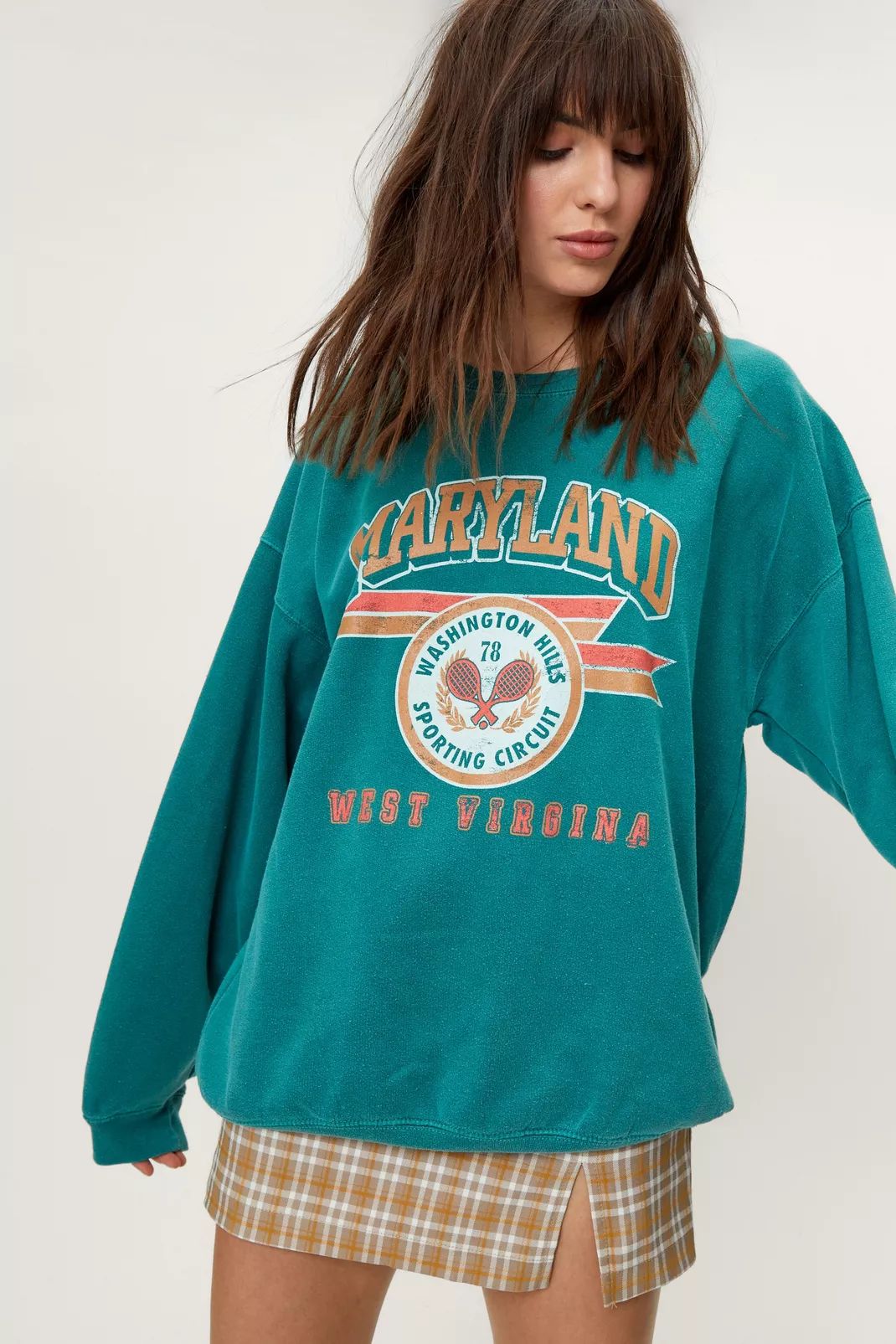 Maryland Oversized Graphic Sweatshirt | Nasty Gal (US)