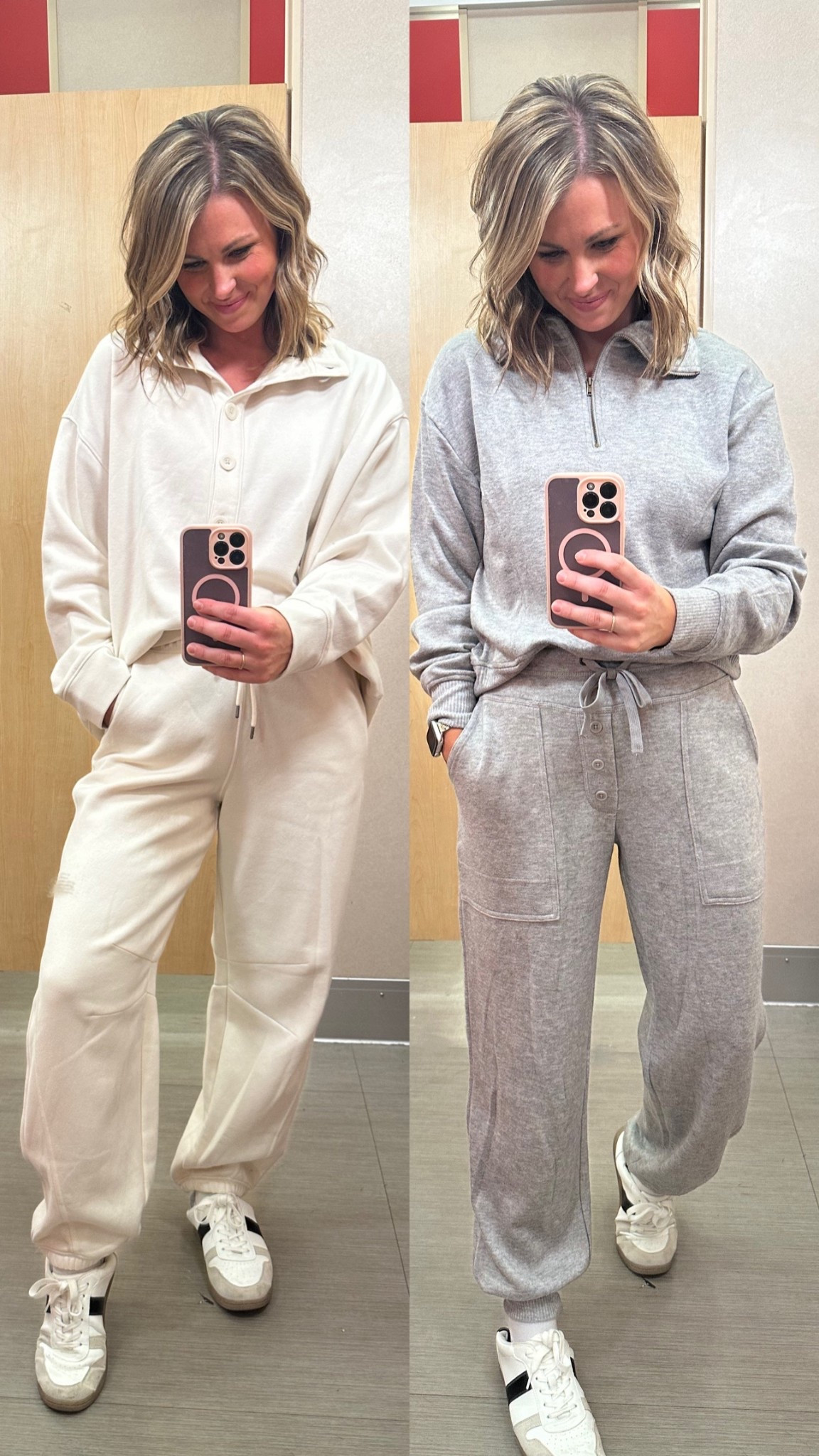 Always here for a comfy matching set! Wearing medium in pants (cream sweats could size down to a small) and L in grey top, XL in cream top. // #atthealiway #targetstyle 

#LTKFindsUnder50 #LTKMidsize