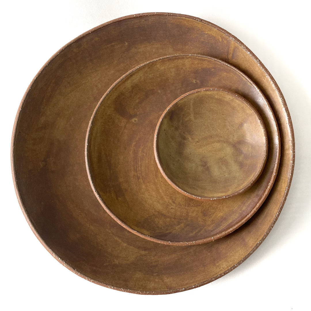 Pottery Plate Set. MADE TO ORDER. Hand-built Stoneware Ceramic Dinnerware. Mix and Match Dishes. ... | Etsy (US)