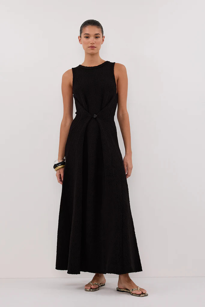 SUE BLACK KNIT MAXI DRESS | DISSH