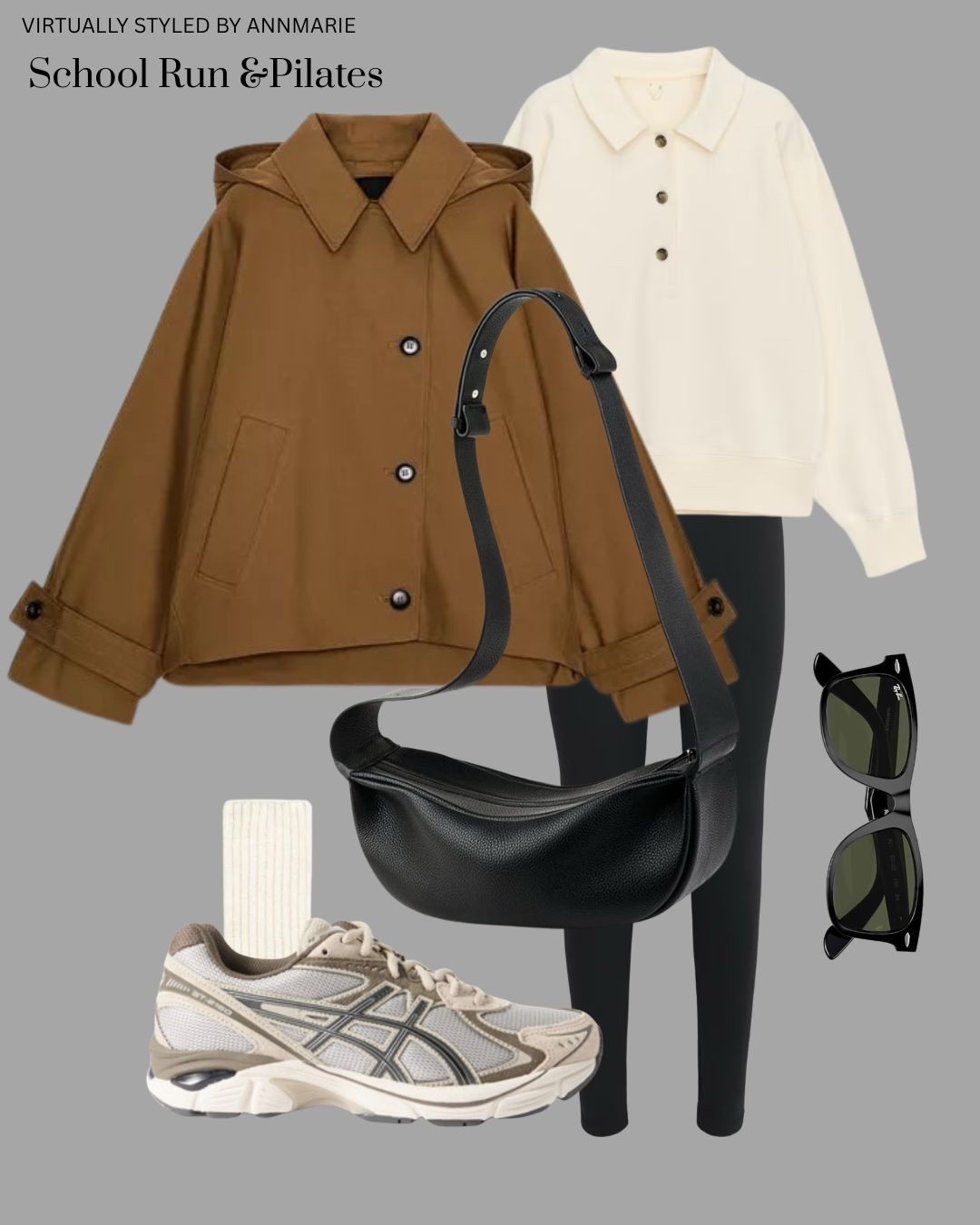 1 jacket 3 ways 

For school run & pilates 