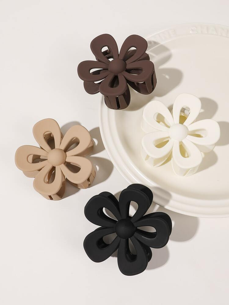 4pcs Flower Design Hair Claw | SHEIN