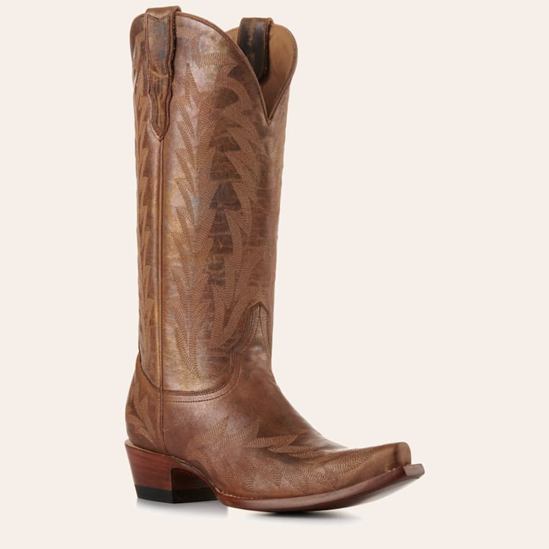 JRC & Sons Women’s McClain Petrol Metallic Leather Snip Toe Tall Cowboy Boots | Cavender's
