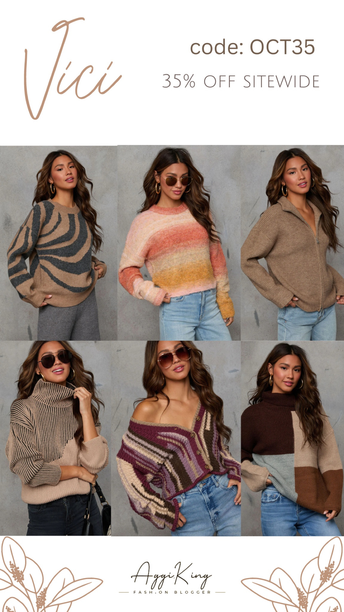 35% off sitewide
Code OCT35

Vici, fall, sweater, fall sale

#LTKFindsUnder50 #LTKSeasonal #LTKSaleAlert