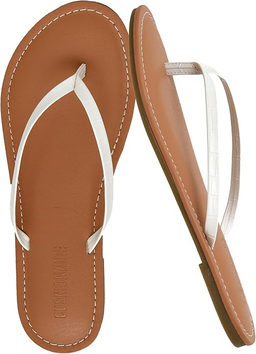 CUSHIONAIRE Cora Flip Flops for Women | Vacation Beach Essentials | Casual Women Footwear Sandals... | Amazon (US)