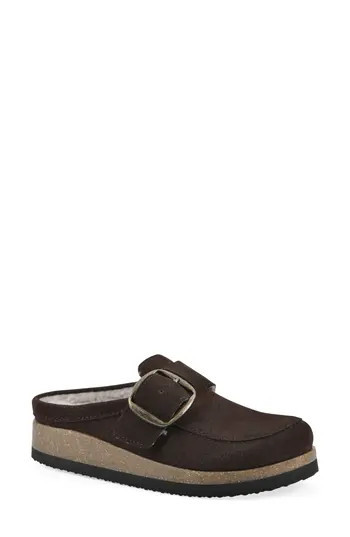 White Mountain Footwear Bueno Mule in Coco Brown/Suede W/Faux Fur at Nordstrom Rack, Size 5 | Nordstrom Rack