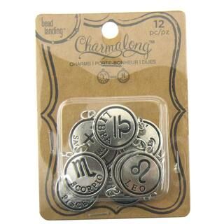 Charmalong™ Rhodium Zodiac Charms by Bead Landing™ | Michaels Stores