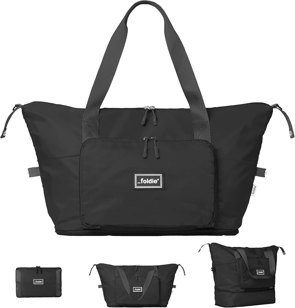 Foldable Travel Tote Bag for Women - 40L Weekender Bag with Multiple Pockets - Carry On Personal ... | Amazon (US)