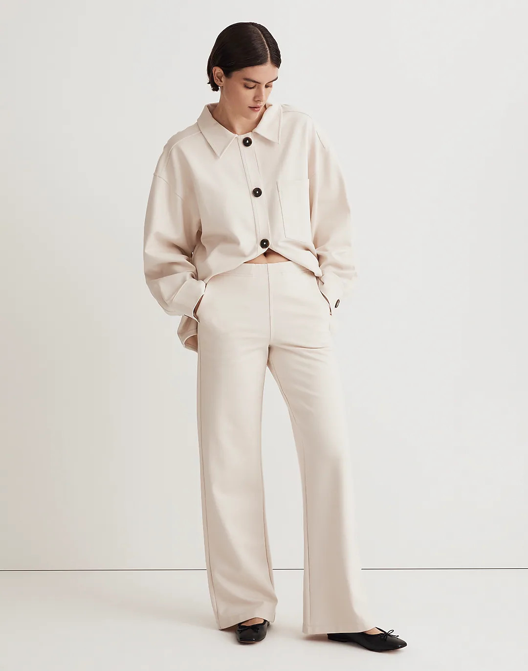 Ponte Wide-Leg Pants | Madewell