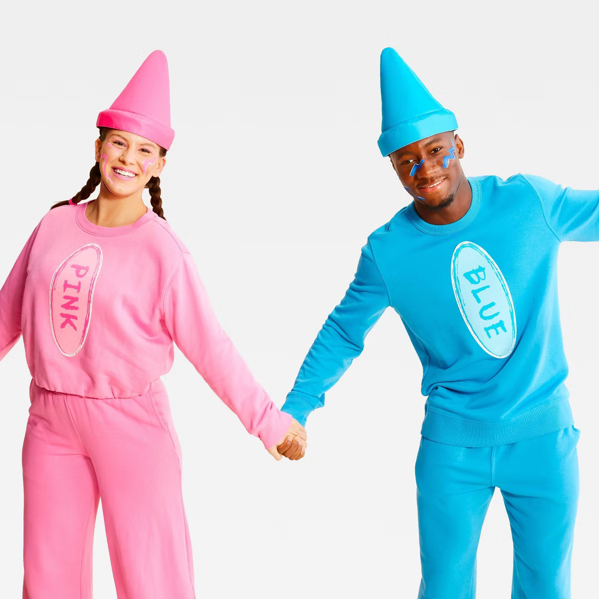 Adult Crayon Neon Pink & Blue Halloween Costume Accessory Set - Hyde & EEK! Boutique™ | Target