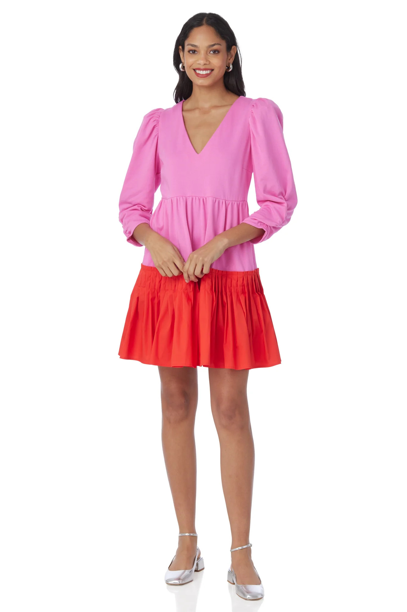 Blake Dress in Fuchsia / Persimmon | CROSBY by Mollie Burch | CROSBY by Mollie Burch