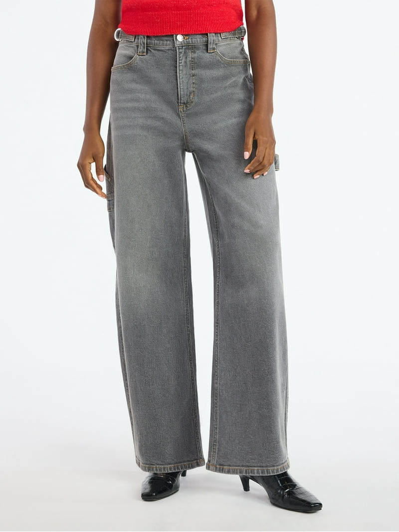Scoop Women's Barrel Carpenter Jeans, Sizes 0-20 | Walmart (US)