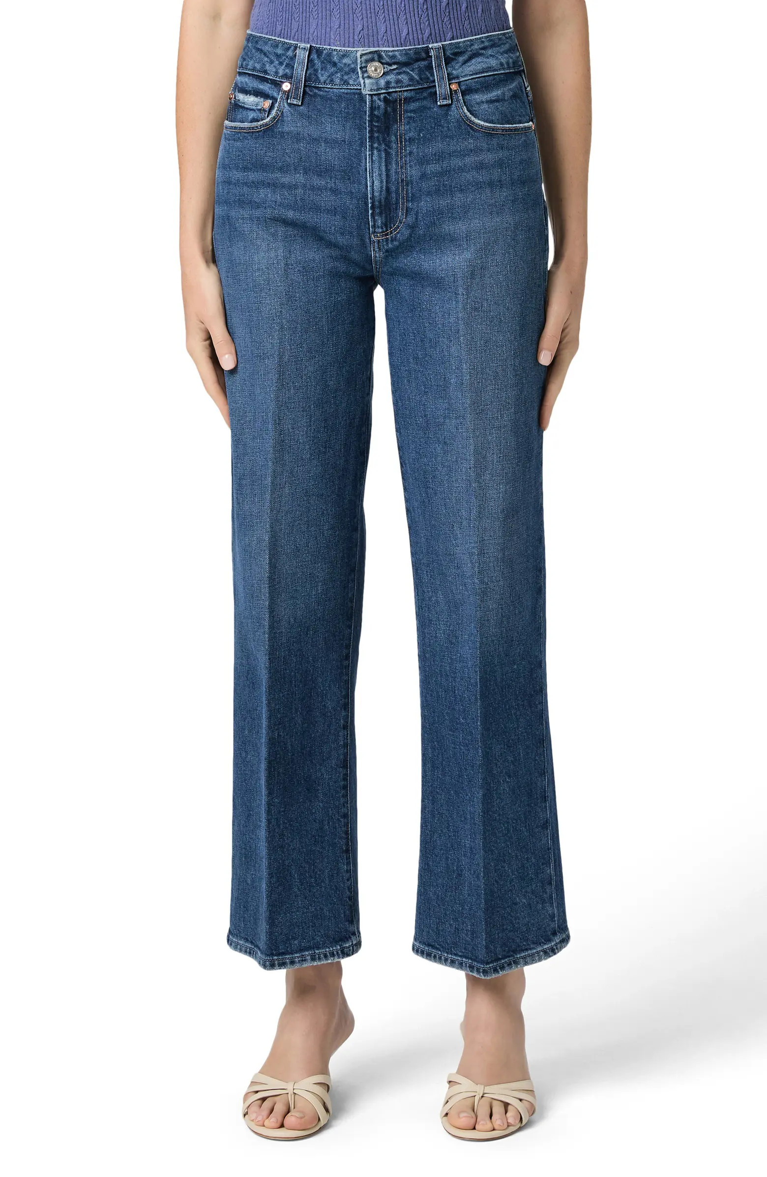 Leenah High Waist Ankle Wide Leg Jeans | Nordstrom