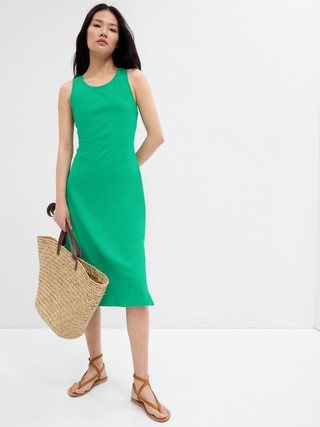 Fitted Tie-Back Midi Dress | Gap Factory