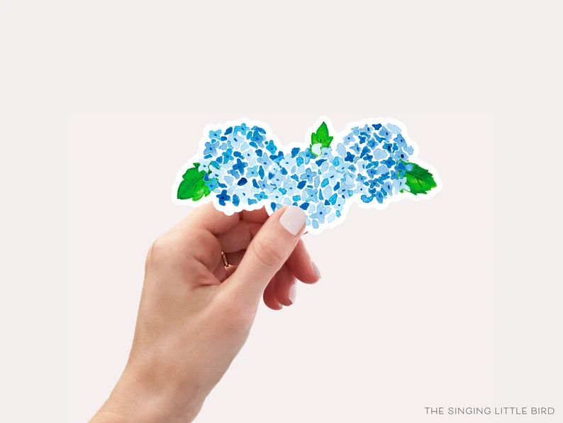 Hydrangea Vinyl Sticker  Watercolor Flower Decal Sticker  - Etsy | Etsy (US)