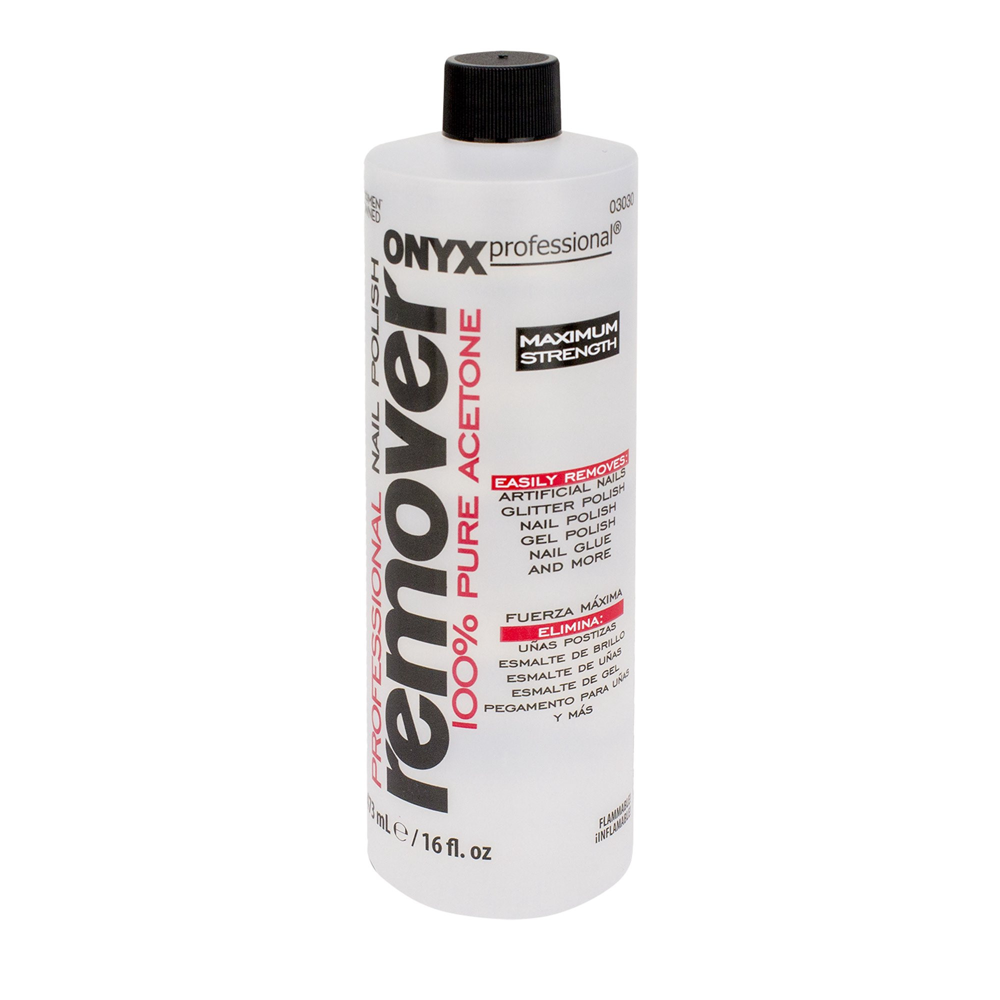 Onyx Professional 100% Pure Acetone Maximum Strength Nail Polish Remover, 16oz.bottle | Walmart (US)
