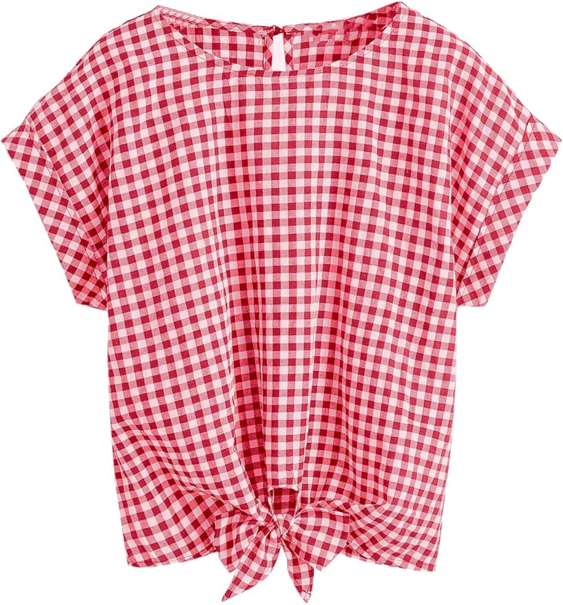 Casual Plaid Top By Romwe  | Amazon (US)