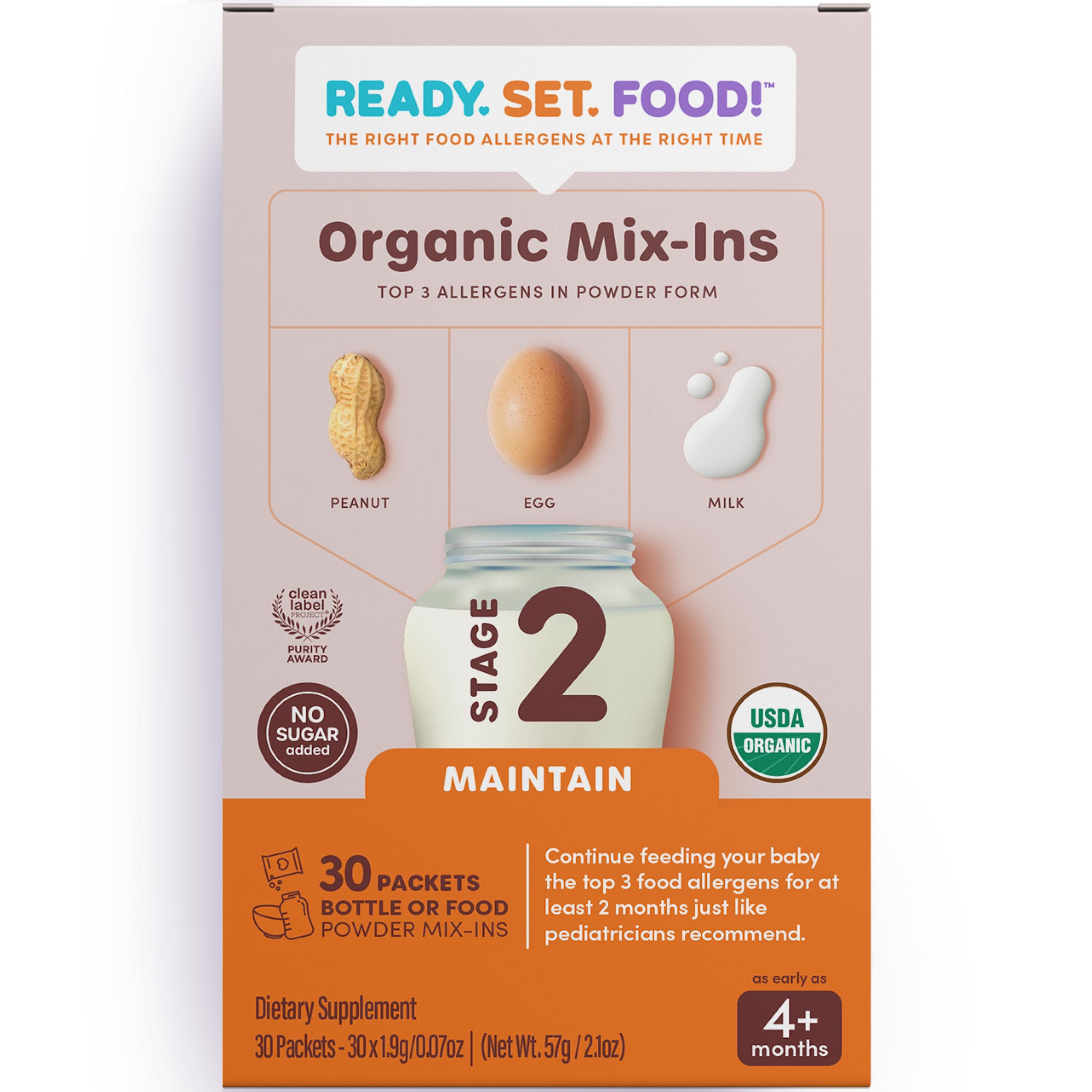 Stage 2 Mix-ins \u2013 Safe & Easy Early Allergen Introduction for Babies 4+ Months, Mix with a B... | Amazon (US)
