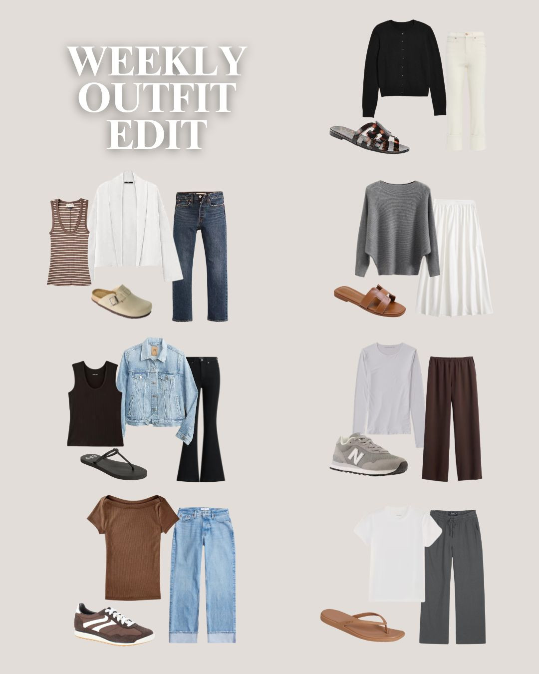 Week 15 outfits from the 2026 year round capsule wardrobe. Perfect early spring outfit ideas!