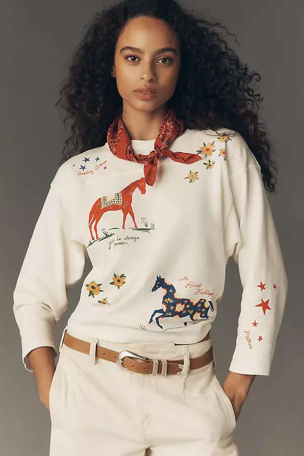 The Footballer Long-Sleeve Graphic Tee | Anthropologie (US)