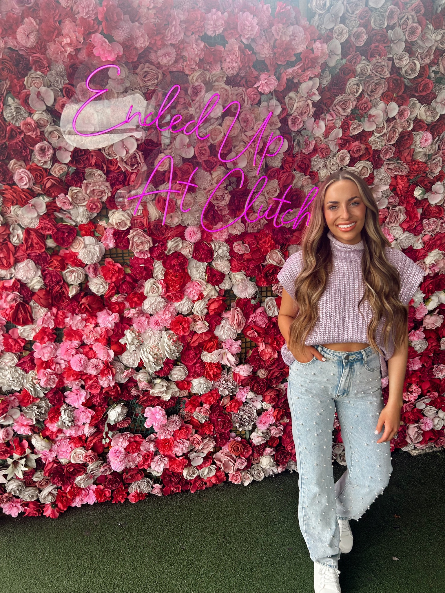 Girls brunch fit 💜🍾

(Sweater was from a local boutique, linking similar) 🔗

#brunch #girlsbrunch #casualstyle 

#LTKSaleAlert #LTKPetite #LTKFindsUnder50