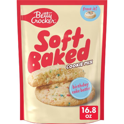 Betty Crocker Soft Baked Birthday Cake Batter Cookie Mix - 16.8oz | Target