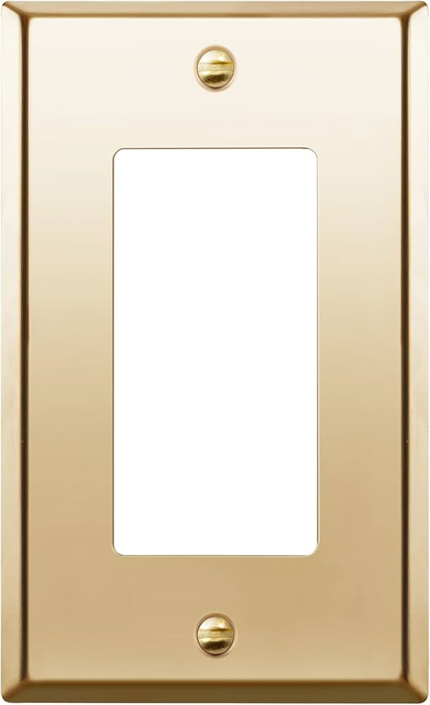 ENERLITES Decorator Switch or Outlet Metal Wall Plate, Stainless Steel Outlet Cover, Corrosion Re... | Amazon (US)