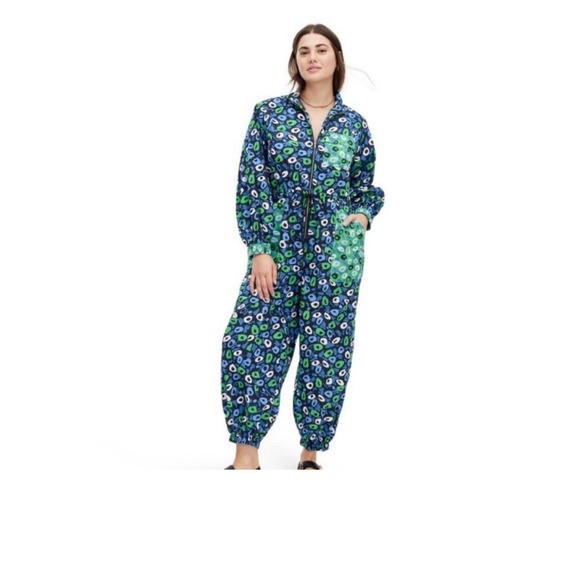 Diane von Furstenberg DVF Target Women's Floral Print Full Zip Jumpsuit | Poshmark