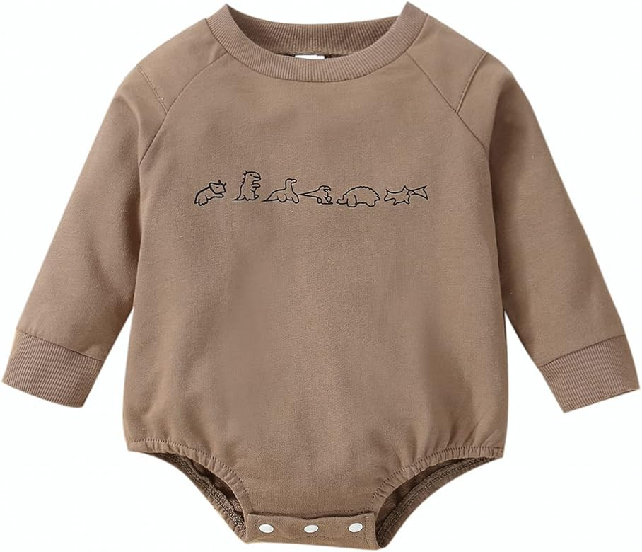 Baby Girl Boy Crewneck Sweatshirts Oversized Knit Sweater Shirts Long Sleeve Romper Pullover Top Cut | Amazon (US)