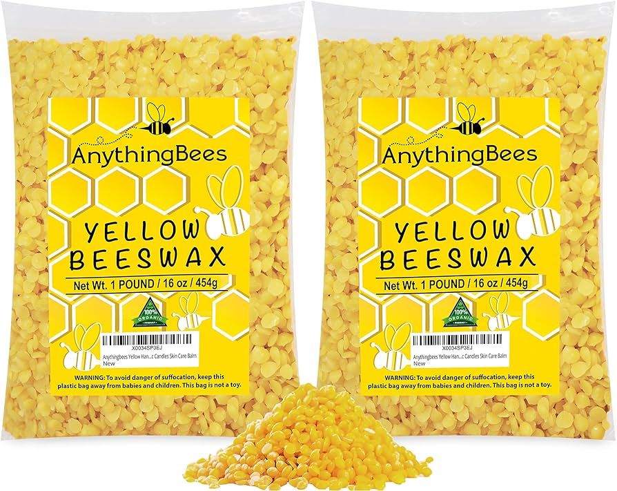 Anythingbees Handmade Beeswax Pellets - 100% Natural Premium Cosmetic Pure Grade Triple Filtered ... | Amazon (US)