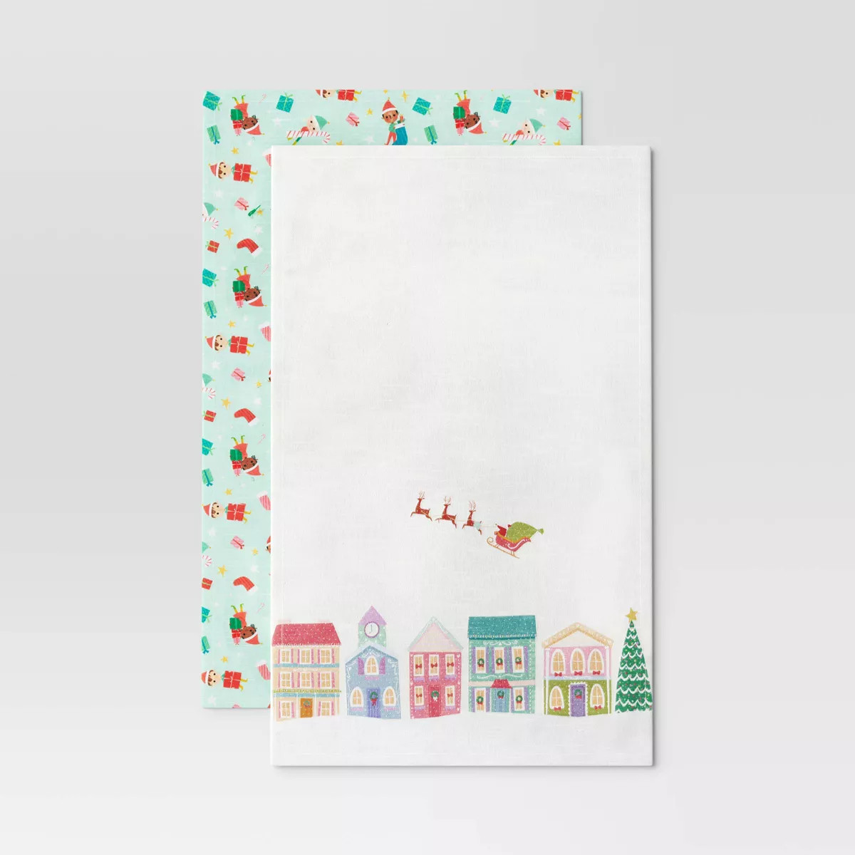2pc Ebony Glenn Christmas Design Kitchen Towel - Wondershop™​​​​​​​ | Target