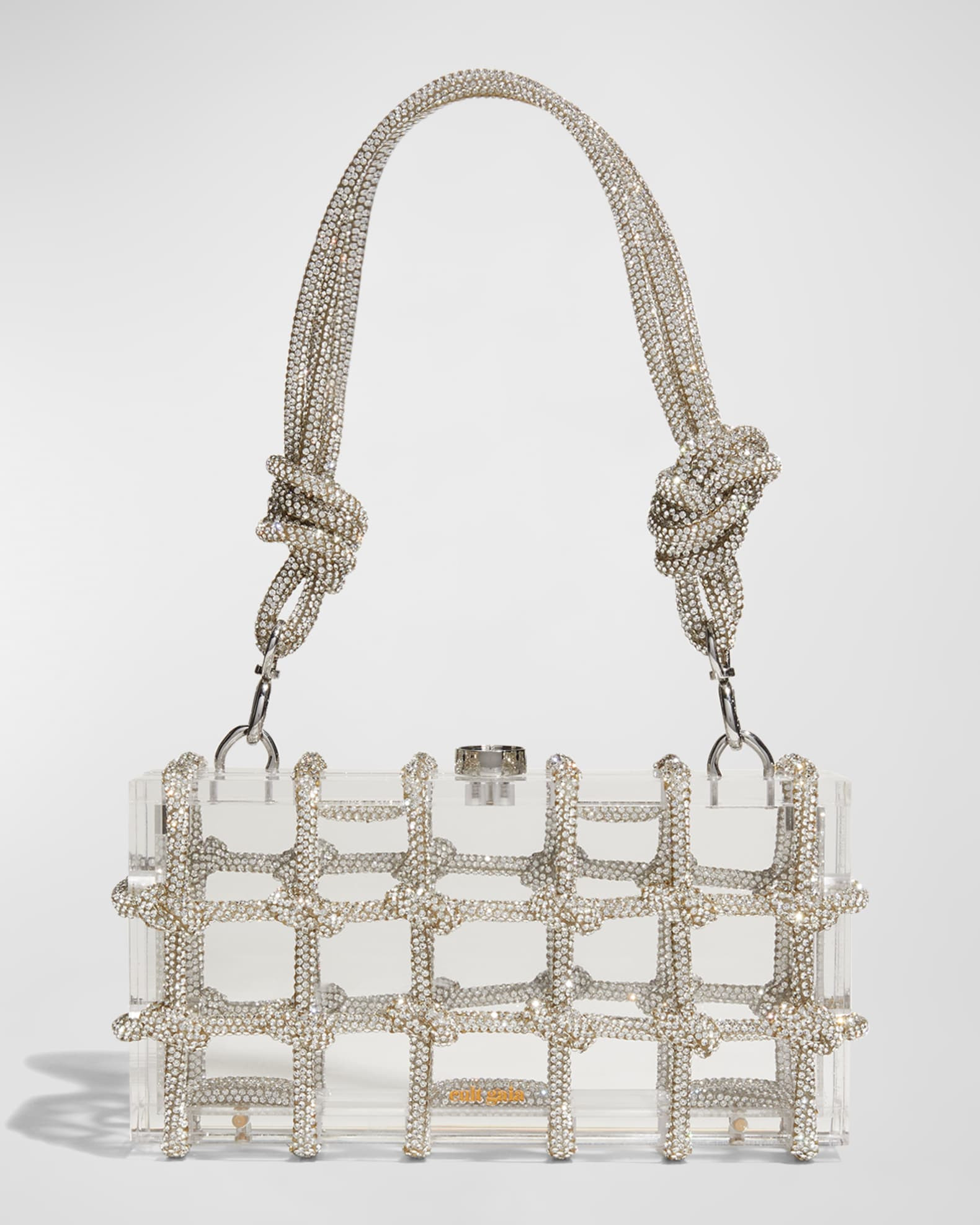 Cult Gaia Bess Caged Embellished Box Shoulder Bag | Neiman Marcus