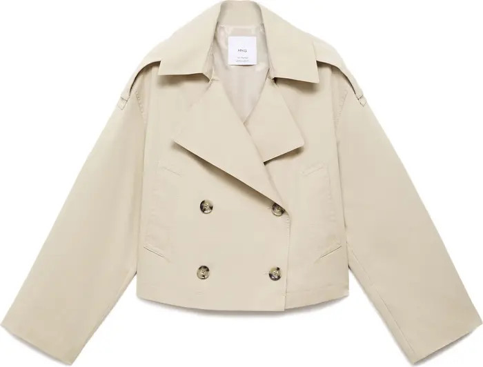 Double Breasted Crop Trench Coat | Nordstrom