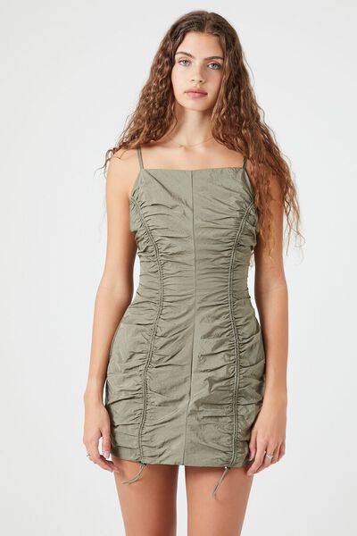 Ruched Toggle Drawstring Mini Dress | Forever 21