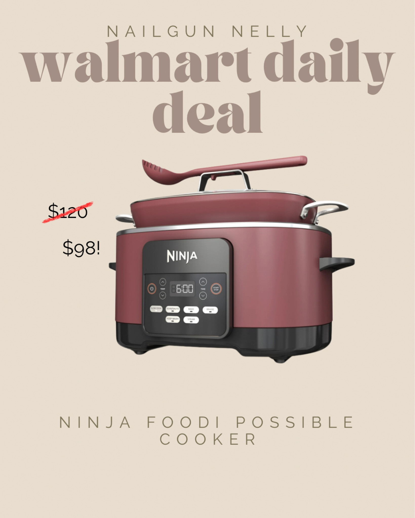 This ninja crockpot is on Walmart daily deals! Just in time for the holidays and it’s so pretty! 

Ninja foodi possible cooker, Walmart flash picks, kitchen finds 

#LTKHome #LTKSaleAlert #LTKFindsUnder100